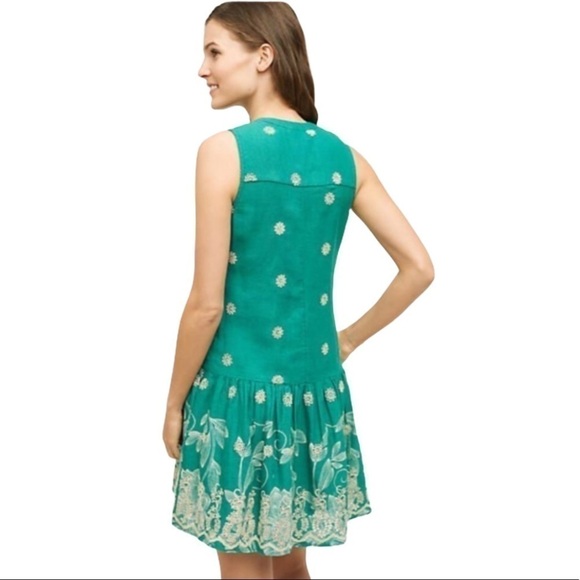 Anthropologie Maeve Pippa Embroidered Swing Dress - Picture 2 of 14